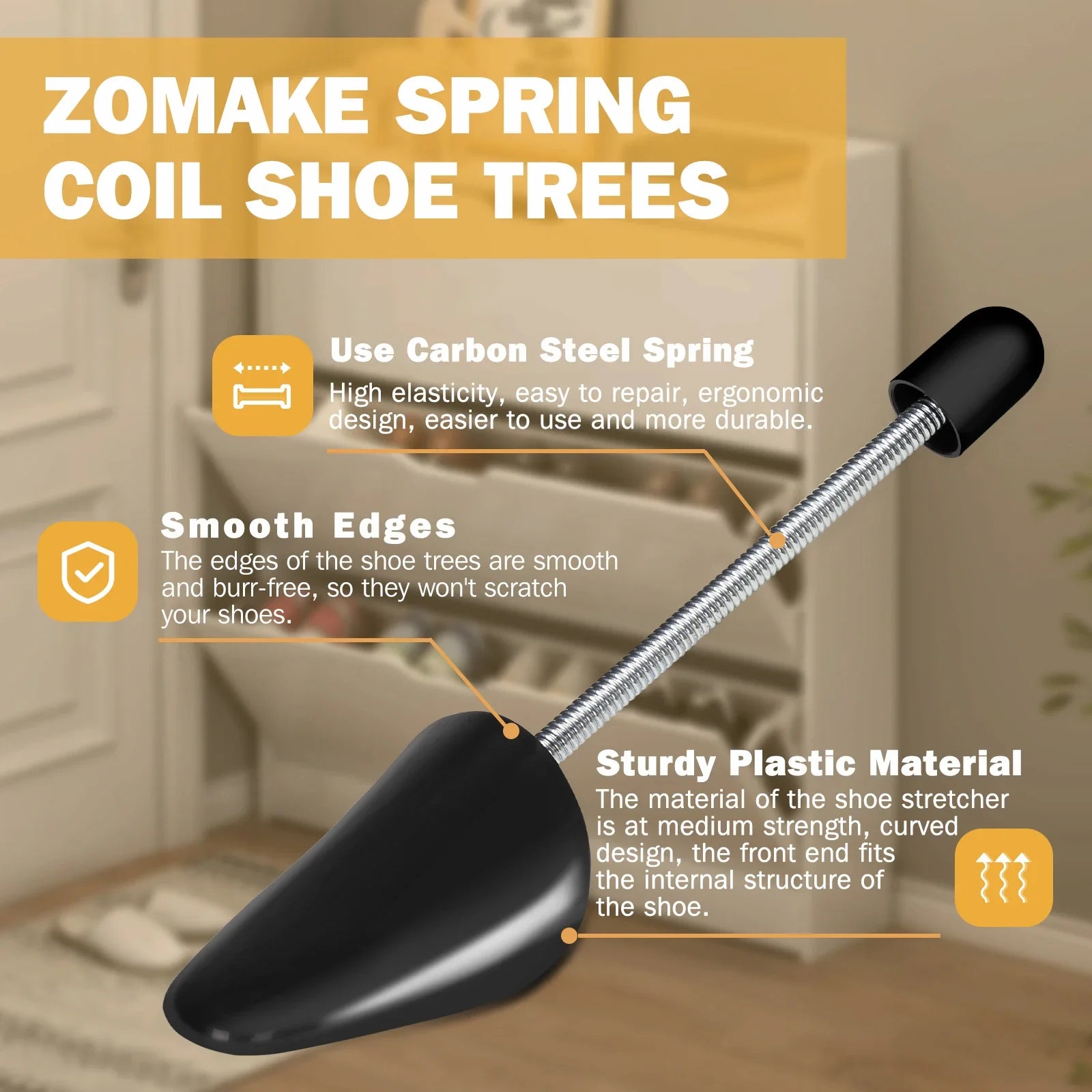 3/5 Pairs Shoe Stretcher Shoes Tree Shaper Rack Plastic Adjustable Length Men/Women Shoe Trees Stretcher Boot Holder Organizers